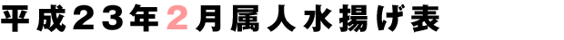 平成23年2月属人水揚げ表
