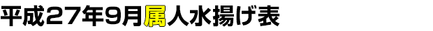 平成27年9月属人水揚げ表