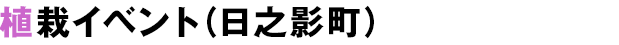 植栽イベント(日之影町)