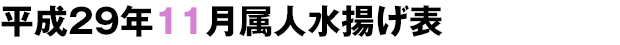 平成29年11月属人水揚げ表